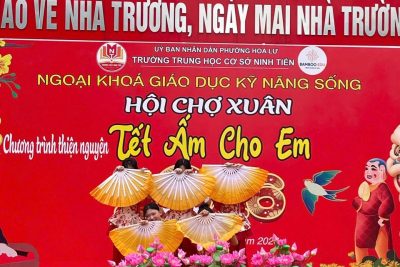 Trường THCS Ninh Tiến tổ chức “Hội chợ Xuân – Tết ấm cho em năm 2026”